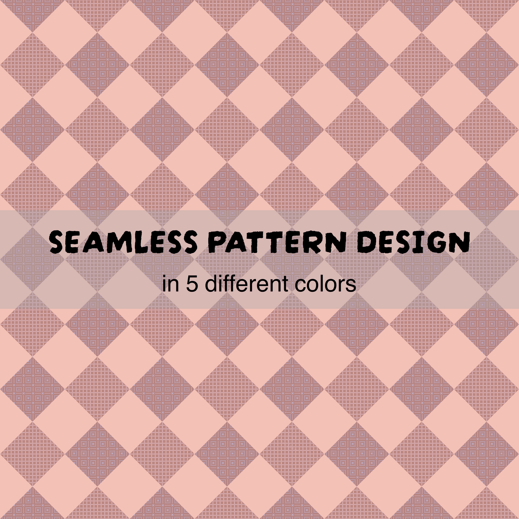 Quilted Diamond Checker Seamless Pattern